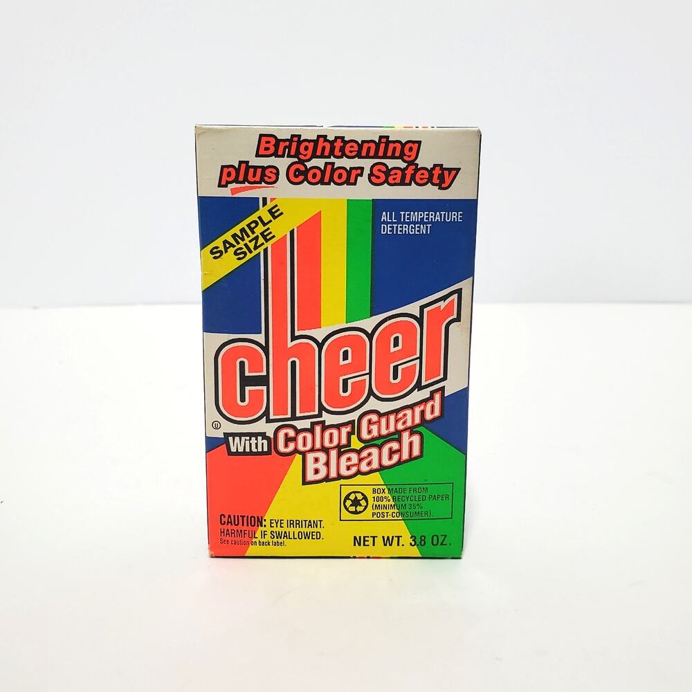 Cheer With Color Guard Bleach Laundry Detergent SAMPLE SIZE 1990s Old Stock Full